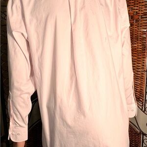 Brooks Brothers Men's Lite‎ Pink & White Stripe Cotton Dress Shirt 16 1/2 - 2/3